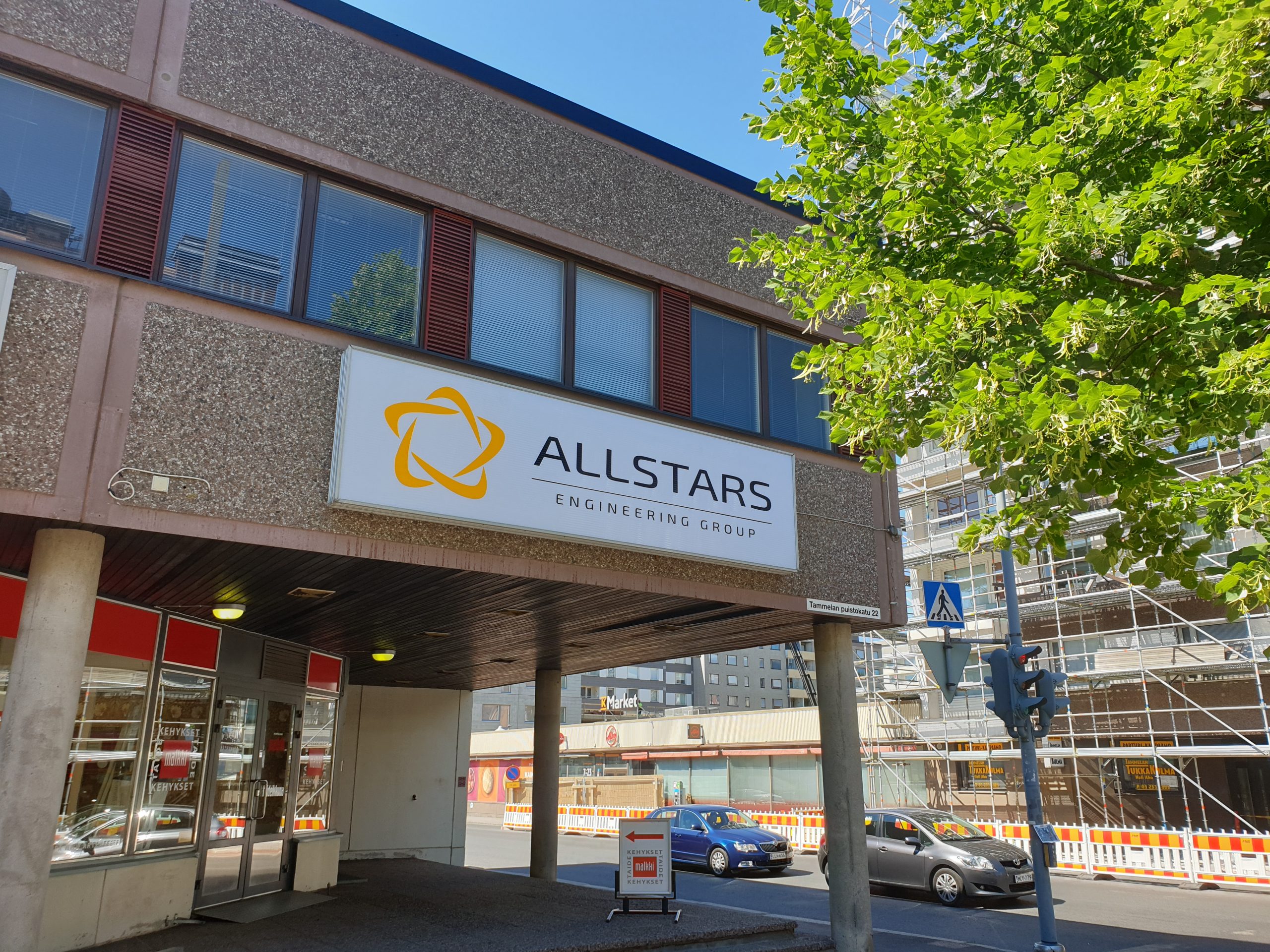 Allstars Tampere new office neon sign scaled 1